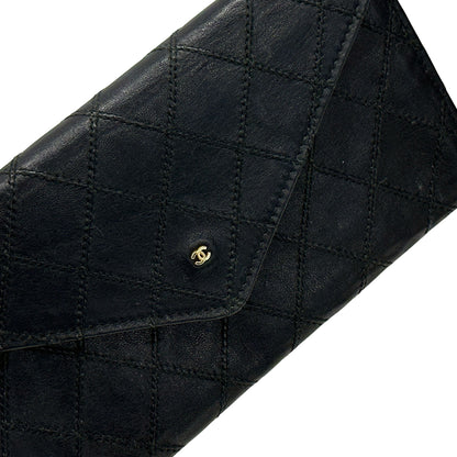 CHANEL シャネル 長財布 ビコローレ ブラック レザー レディース 【中古】