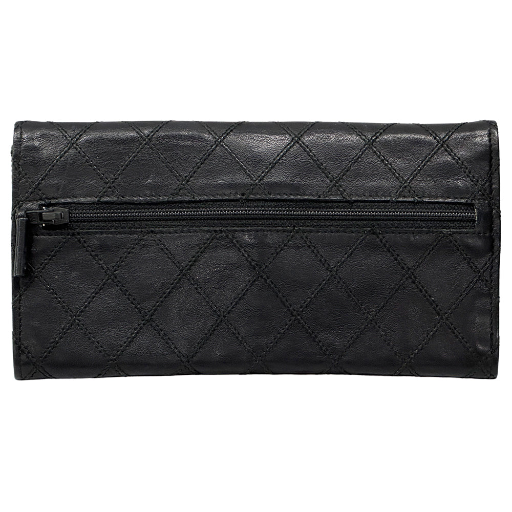 CHANEL シャネル 長財布 ビコローレ ブラック レザー レディース 【中古】