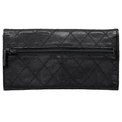 CHANEL シャネル 長財布 ビコローレ ブラック レザー レディース 【中古】