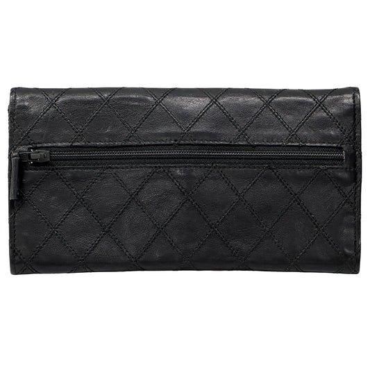 CHANEL シャネル 長財布 ビコローレ ブラック レザー レディース 【中古】