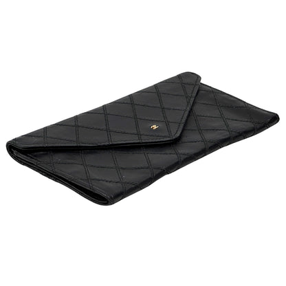 CHANEL シャネル 長財布 ビコローレ ブラック レザー レディース 【中古】
