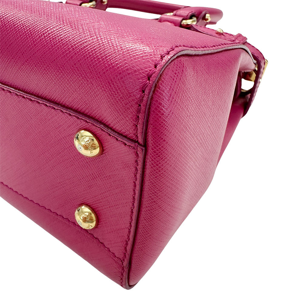 Ferragamo フェラガモ 2wayバッグ ダブルガンチーニ ピンク レザー レディース 【中古】