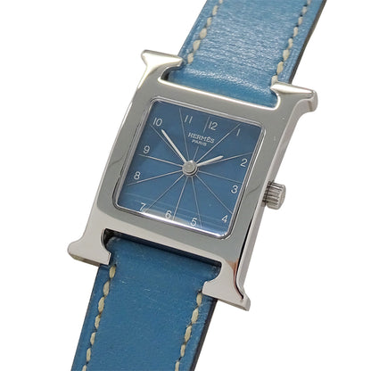 HERMES エルメス Hウォッチ HH1.210 レディース 腕時計 クオーツ QZ ステンレス レザー 磨き済み【中古】