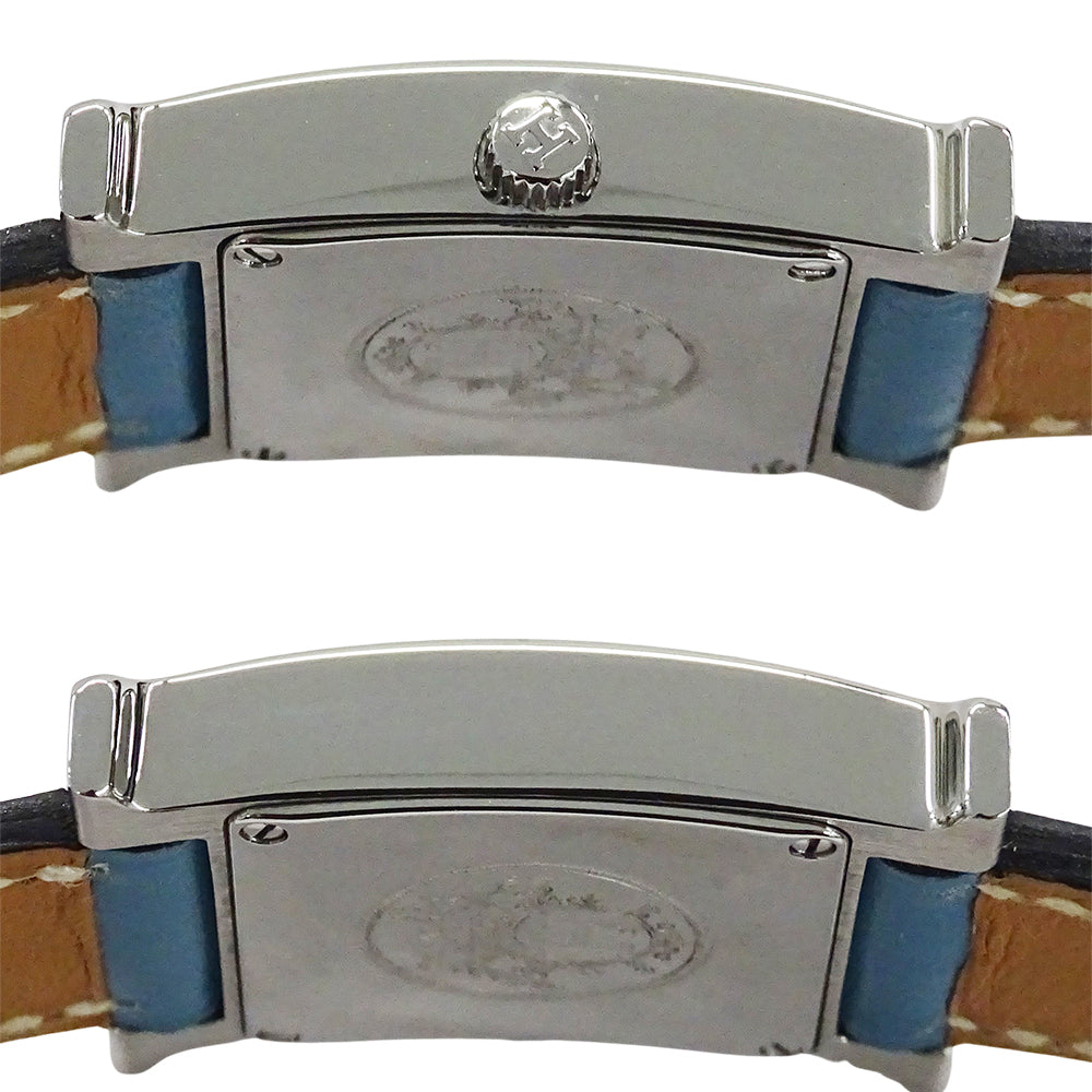 HERMES エルメス Hウォッチ HH1.210 レディース 腕時計 クオーツ QZ ステンレス レザー 磨き済み【中古】