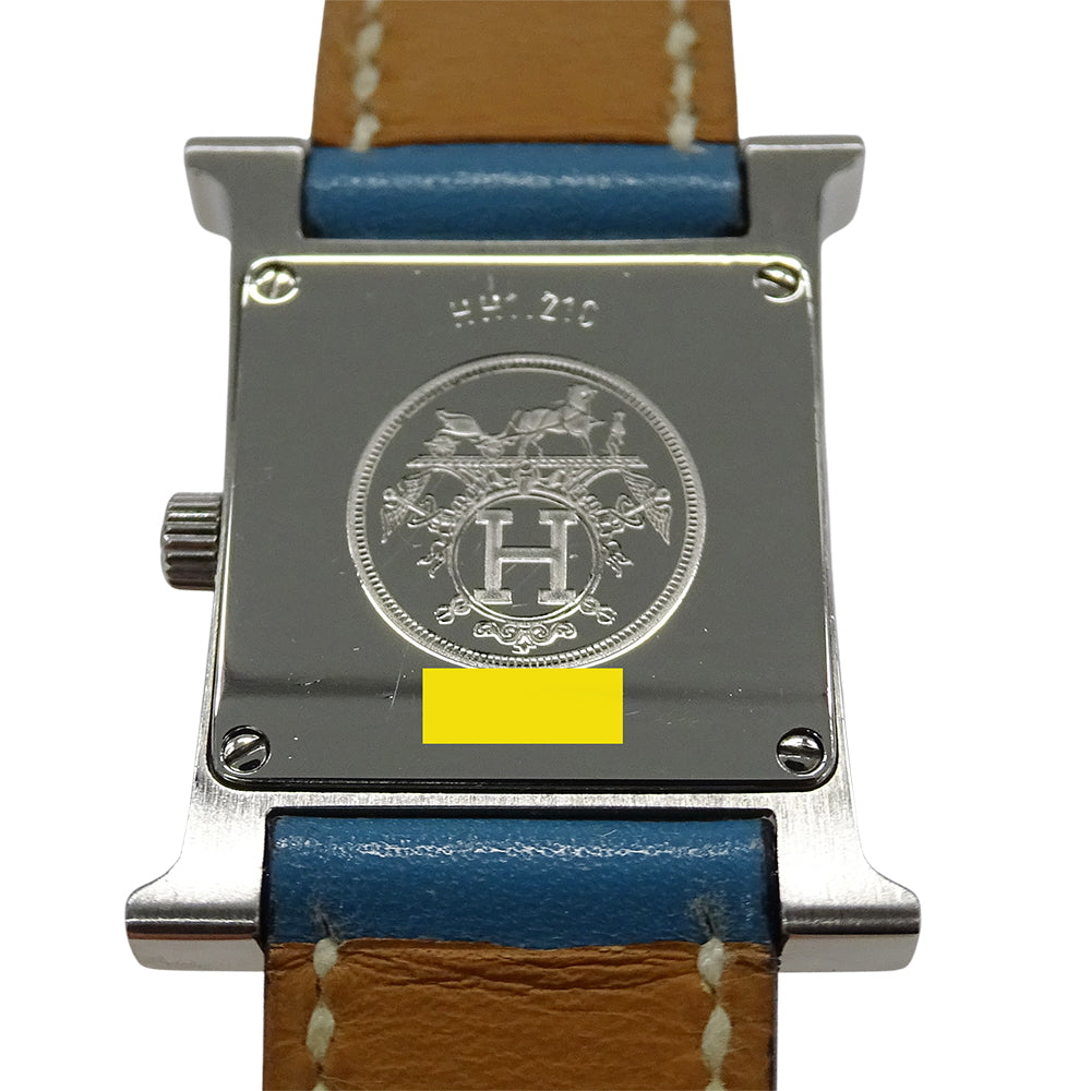 HERMES エルメス Hウォッチ HH1.210 レディース 腕時計 クオーツ QZ ステンレス レザー 磨き済み【中古】