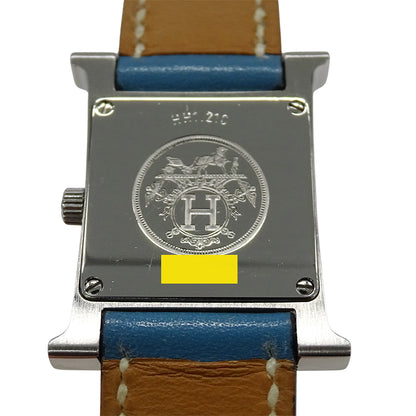 HERMES エルメス Hウォッチ HH1.210 レディース 腕時計 クオーツ QZ ステンレス レザー 磨き済み【中古】