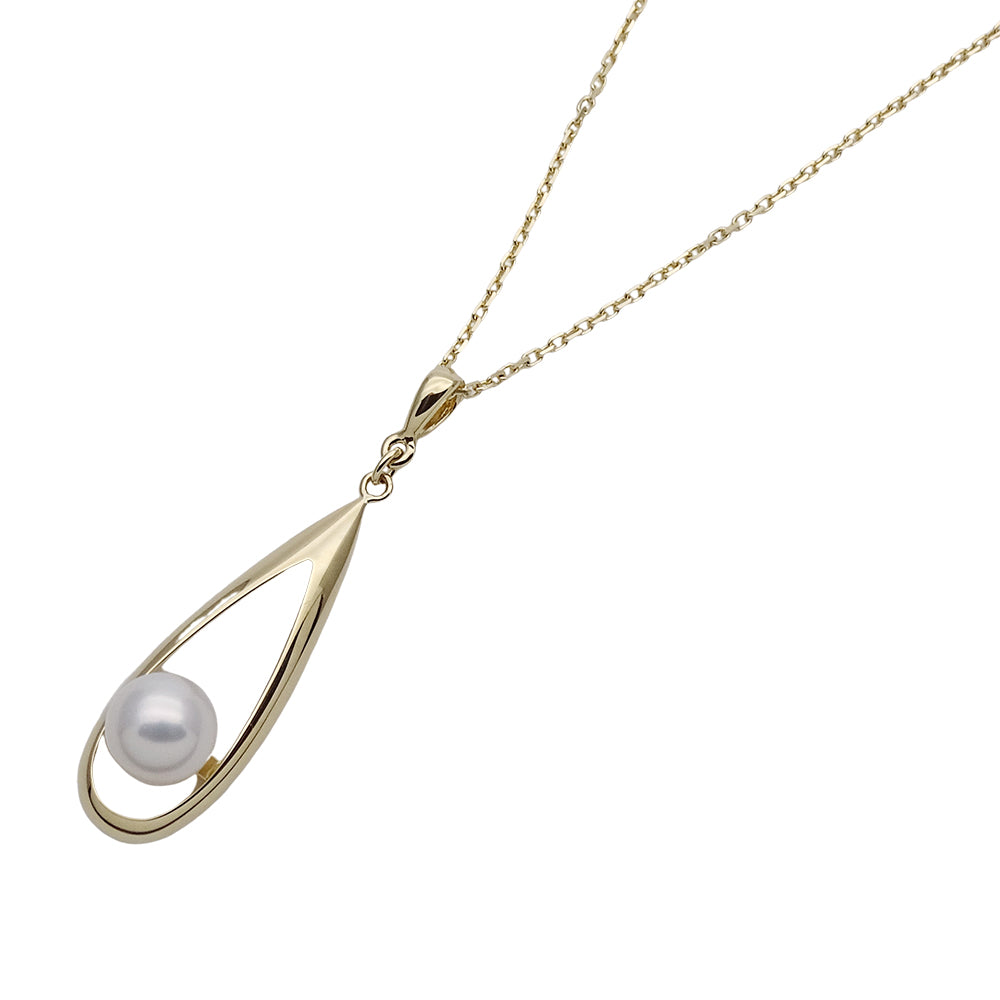 MIKIMOTO ミキモト ネックレス K18YG パール ゴールド レディース 磨き済み【中古】