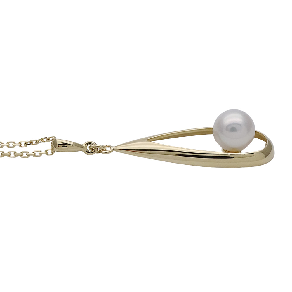 MIKIMOTO ミキモト ネックレス K18YG パール ゴールド レディース 磨き済み【中古】