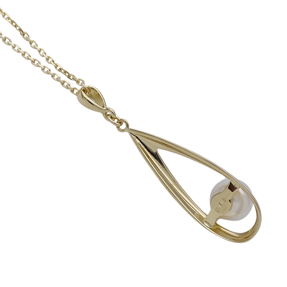 MIKIMOTO ミキモト ネックレス K18YG パール ゴールド レディース 磨き済み【中古】
