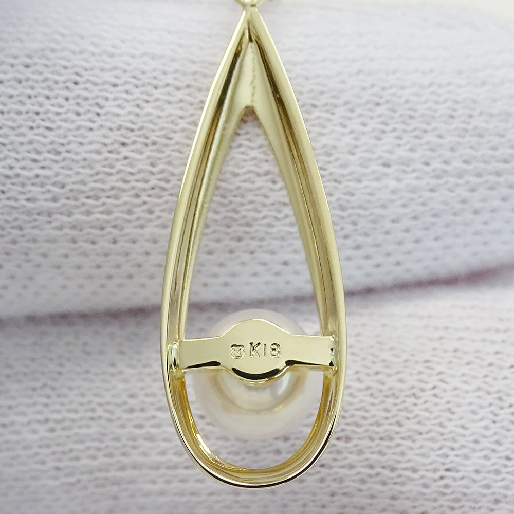 MIKIMOTO ミキモト ネックレス K18YG パール ゴールド レディース 磨き済み【中古】