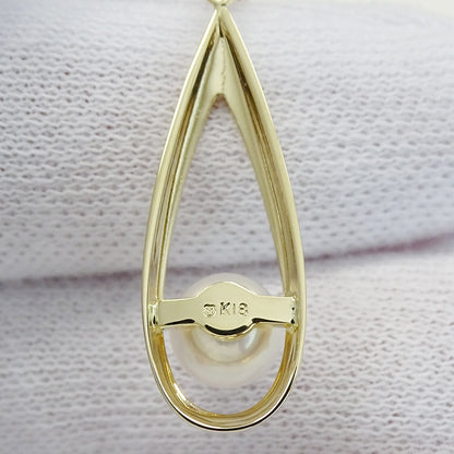 MIKIMOTO ミキモト ネックレス K18YG パール ゴールド レディース 磨き済み【中古】