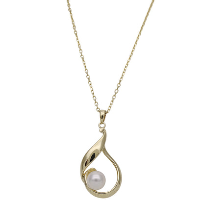 MIKIMOTO ミキモト ネックレス K18YG パール ゴールド レディース 磨き済み【中古】