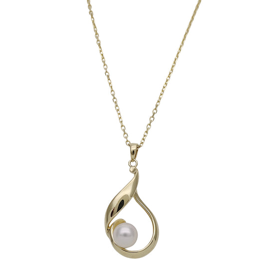 MIKIMOTO ミキモト ネックレス K18YG パール ゴールド レディース 磨き済み【中古】