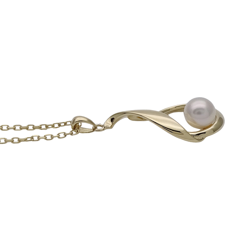 MIKIMOTO ミキモト ネックレス K18YG パール ゴールド レディース 磨き済み【中古】