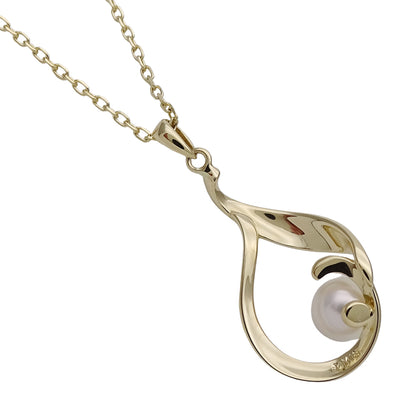 MIKIMOTO ミキモト ネックレス K18YG パール ゴールド レディース 磨き済み【中古】
