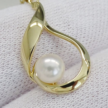 MIKIMOTO ミキモト ネックレス K18YG パール ゴールド レディース 磨き済み【中古】
