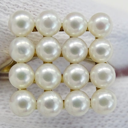 MIKIMOTO ミキモト リング 指輪 K18YG パール イエローゴールド 約8号 レディース 磨き済み【中古】