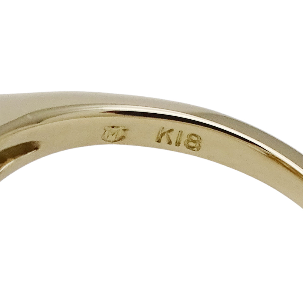 MIKIMOTO ミキモト リング 指輪 K18YG パール イエローゴールド 約8号 レディース 磨き済み【中古】