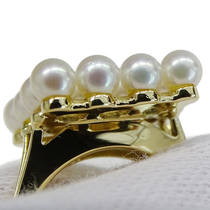 MIKIMOTO ミキモト リング 指輪 K18YG パール イエローゴールド 約8号 レディース 磨き済み【中古】
