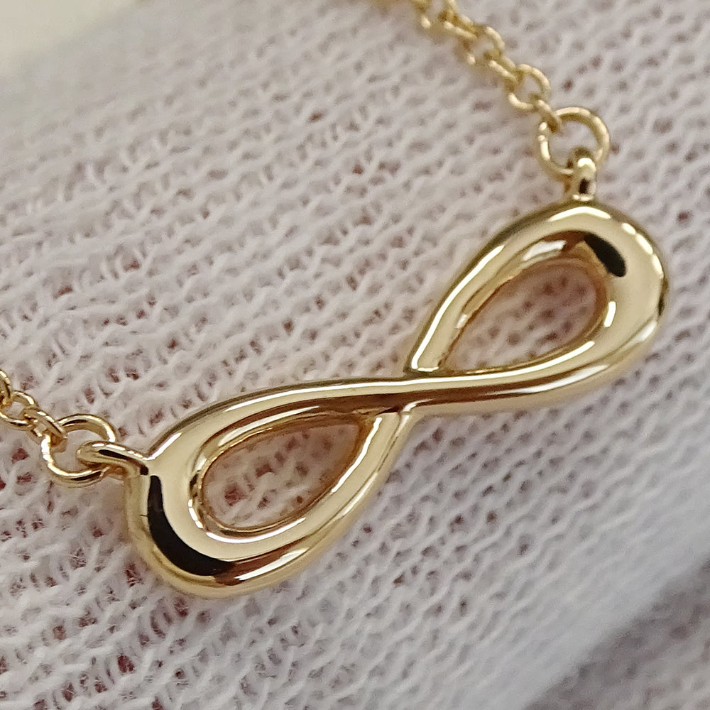 TIFFANY&Co. ティファニー インフィニティ ∞ ネックレス 750PG ピンクゴールド レディース 磨き済み【中古】