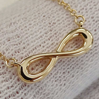 TIFFANY&Co. ティファニー インフィニティ ∞ ネックレス 750PG ピンクゴールド レディース 磨き済み【中古】