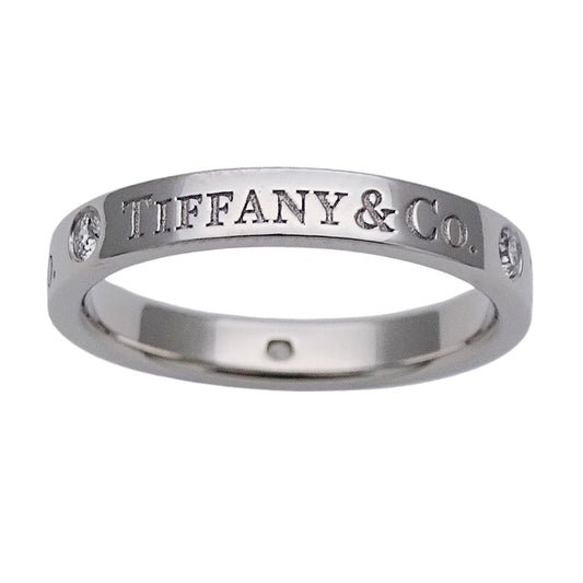 TIFFANY&Co. ティファニー T&CO. フラット バンド リング 指輪 PT950 プラチナ 約9号 レディース 磨き済み【中古】
