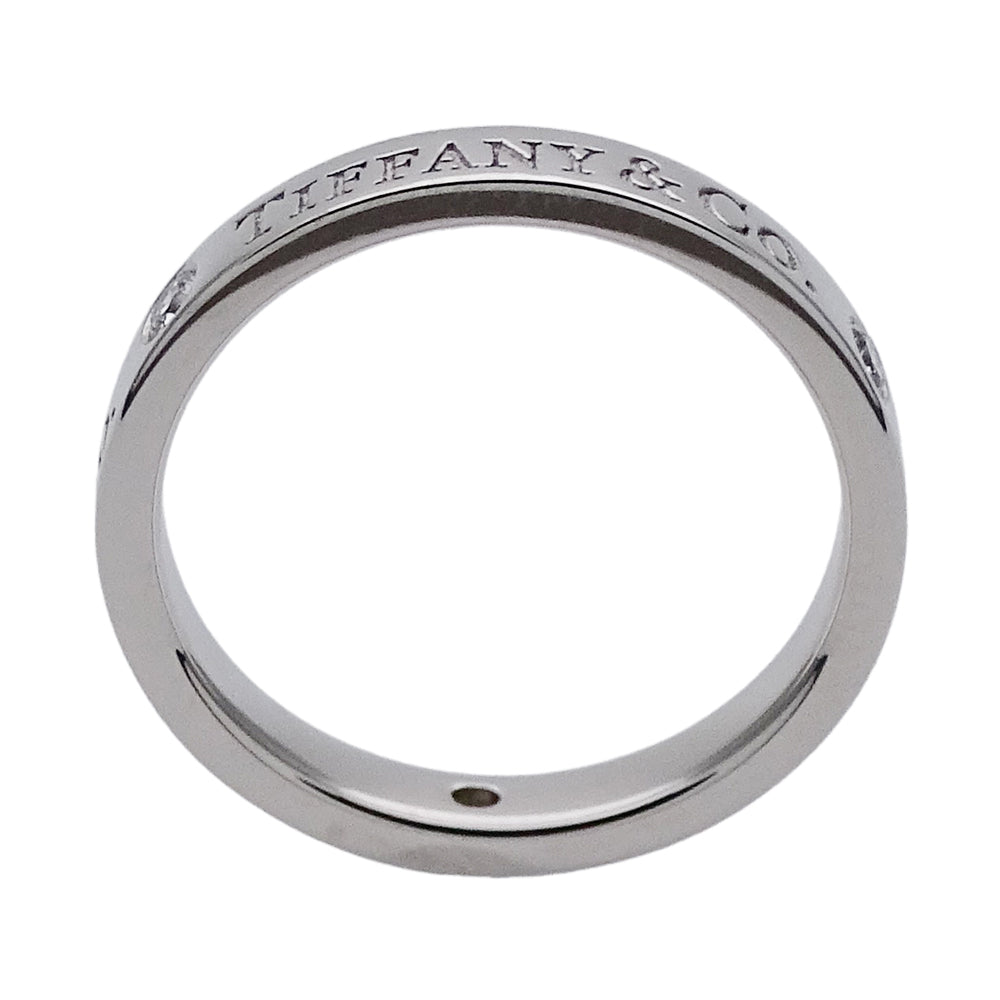 TIFFANY&Co. ティファニー T&CO. フラット バンド リング 指輪 PT950 プラチナ 約9号 レディース 磨き済み【中古】
