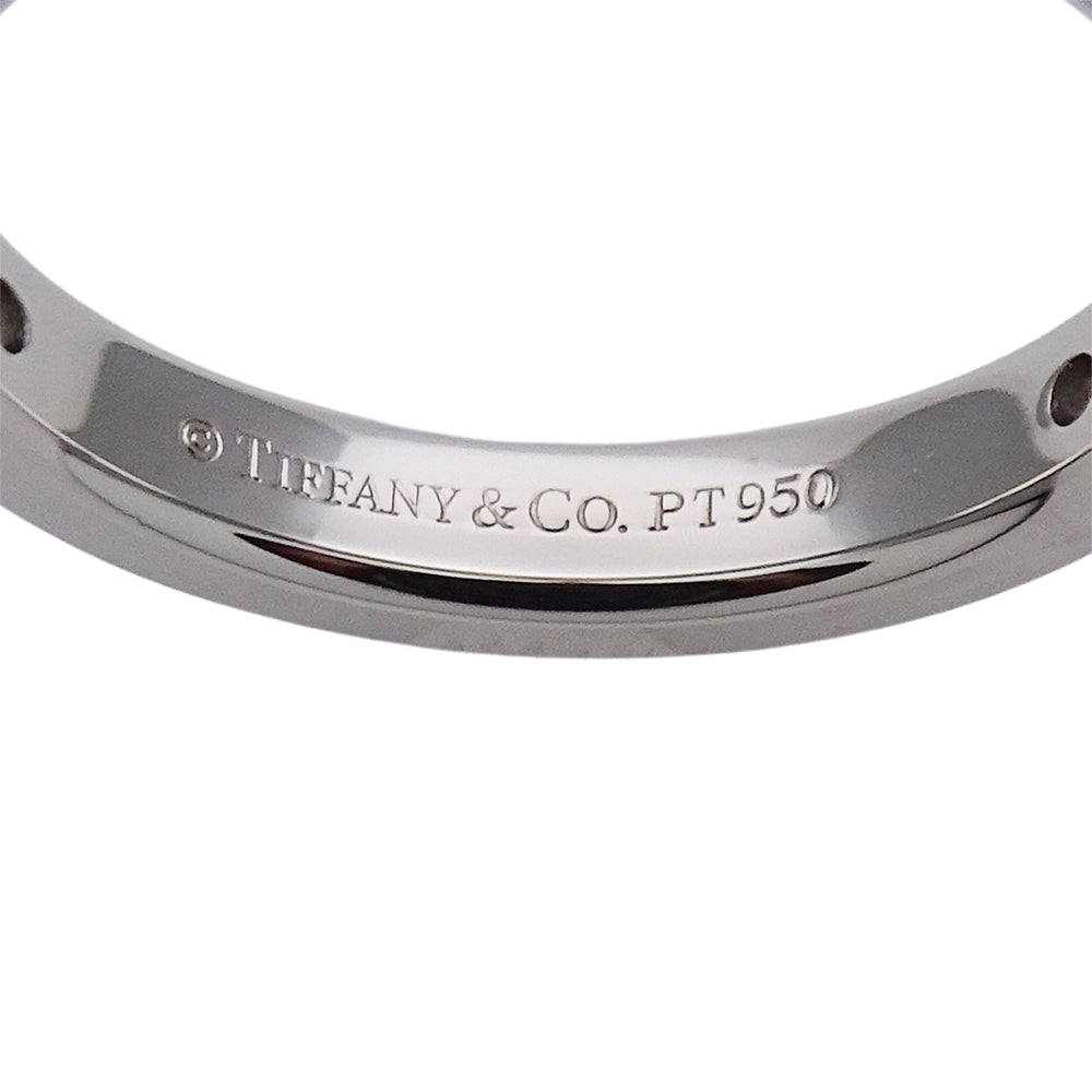 TIFFANY&Co. ティファニー T&CO. フラット バンド リング 指輪 PT950 プラチナ 約9号 レディース 磨き済み【中古】