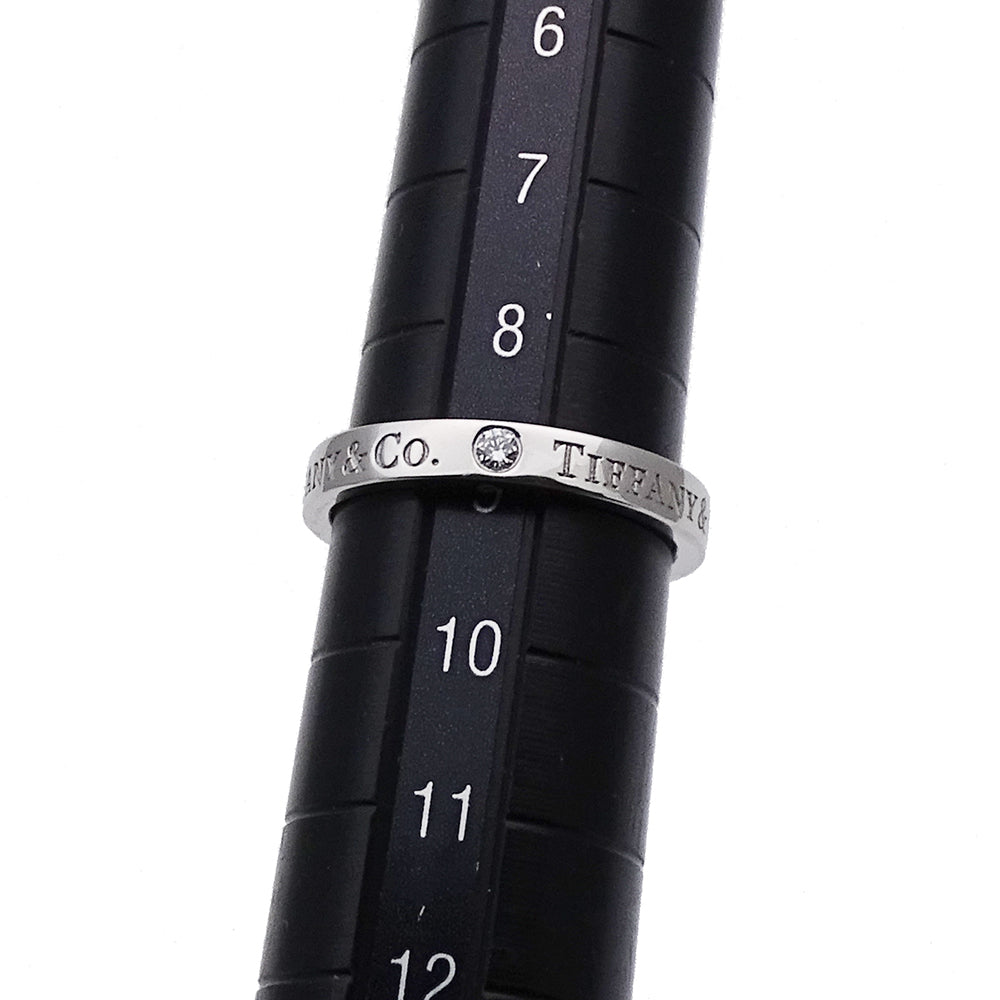TIFFANY&Co. ティファニー T&CO. フラット バンド リング 指輪 PT950 プラチナ 約9号 レディース 磨き済み【中古】