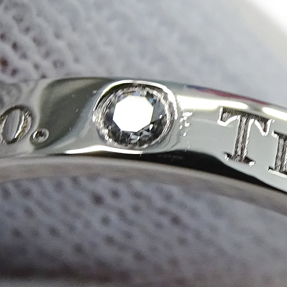 TIFFANY&Co. ティファニー T&CO. フラット バンド リング 指輪 PT950 プラチナ 約9号 レディース 磨き済み【中古】