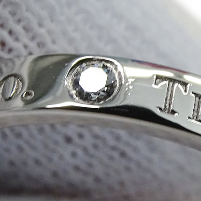 TIFFANY&Co. ティファニー T&CO. フラット バンド リング 指輪 PT950 プラチナ 約9号 レディース 磨き済み【中古】