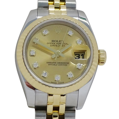 ROLEX ロレックス デイトジャスト 179173G D番 レディース 腕時計 自動巻き AT SS YG ダイヤモンド 磨き済み【中古】