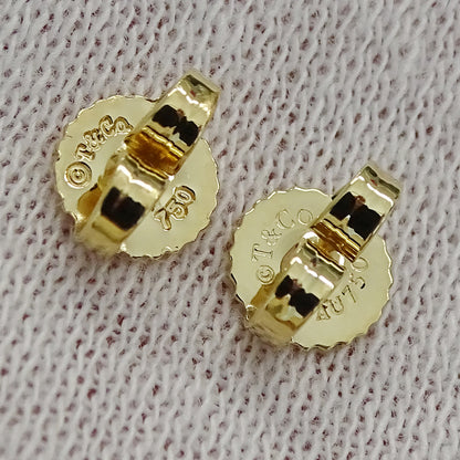 TIFFANY&Co. ティファニー ボウ リボン ピアス 750YG ゴールド レディース 磨き済み【中古】