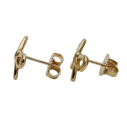 TIFFANY&Co. ティファニー ボウ リボン ピアス 750YG ゴールド レディース 磨き済み【中古】