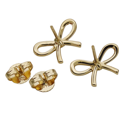 TIFFANY&Co. ティファニー ボウ リボン ピアス 750YG ゴールド レディース 磨き済み【中古】