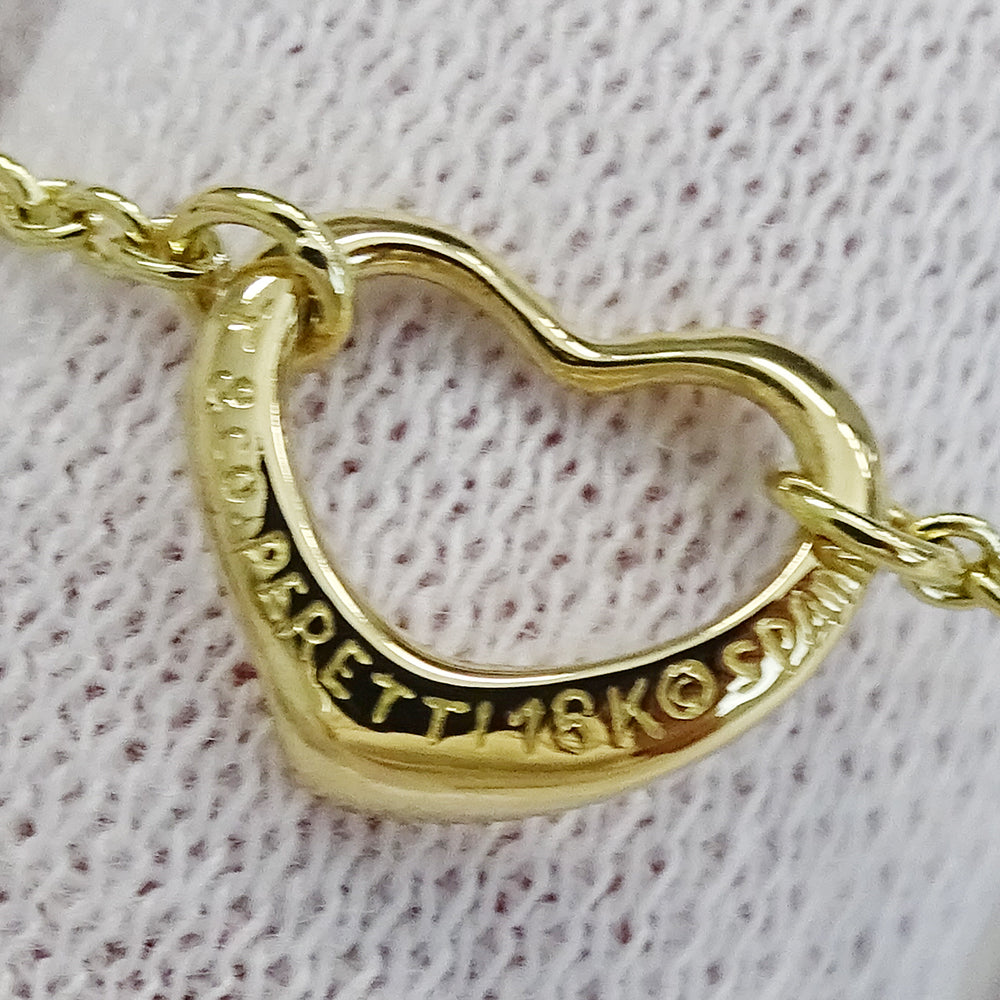TIFFANY&Co. ティファニー エルサペレッティ オープンハート 5P ブレスレット 18K ゴールド レディース 磨き済み【中古】