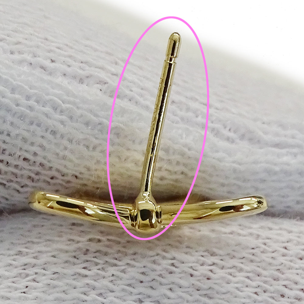 TIFFANY&Co. ティファニー ボウ リボン ピアス 750YG ゴールド レディース 磨き済み【中古】