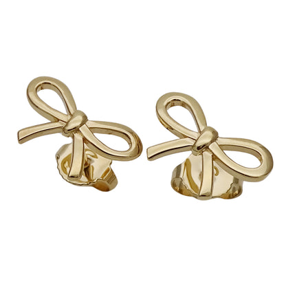 TIFFANY&Co. ティファニー ボウ リボン ピアス 750YG ゴールド レディース 磨き済み【中古】