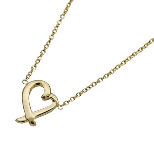 TIFFANY&Co. ティファニー パロマピカソ ラビングハート ネックレス 750YG ゴールド レディース 磨き済み【中古】