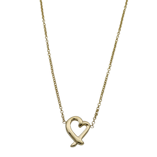 TIFFANY&Co. ティファニー パロマピカソ ラビングハート ネックレス 750YG ゴールド レディース 磨き済み【中古】