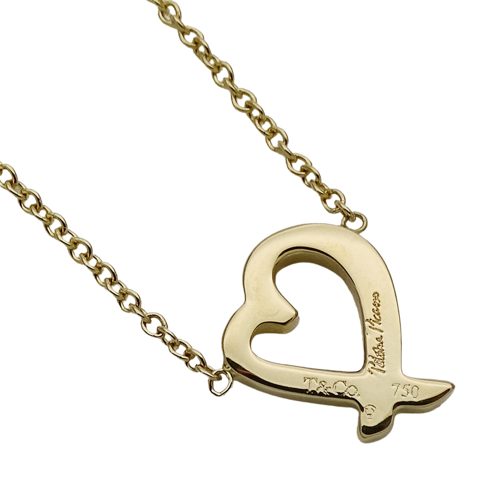 TIFFANY&Co. ティファニー パロマピカソ ラビングハート ネックレス 750YG ゴールド レディース 磨き済み【中古】