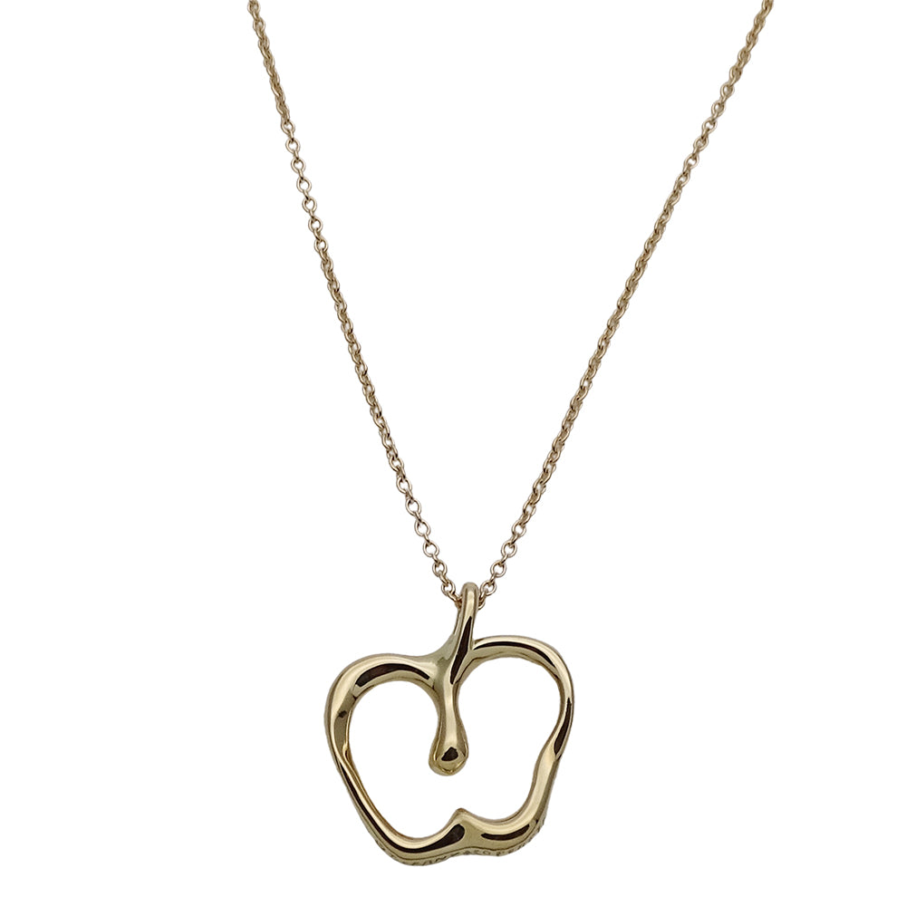TIFFANY&Co. ティファニー エルサペレッティ アップル ネックレス 750YG ゴールド レディース 磨き済み【中古】
