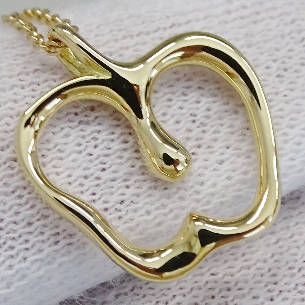 TIFFANY&Co. ティファニー エルサペレッティ アップル ネックレス 750YG ゴールド レディース 磨き済み【中古】