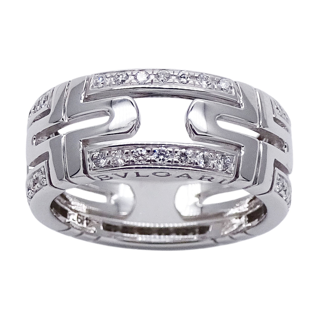 BVLGARI ブルガリ パレンテシ リング 指輪 750WG ホワイトゴールド #49 約9号 レディース メンズ 磨き済み【中古】