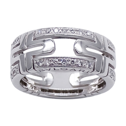 BVLGARI ブルガリ パレンテシ リング 指輪 750WG ホワイトゴールド #49 約9号 レディース メンズ 磨き済み【中古】