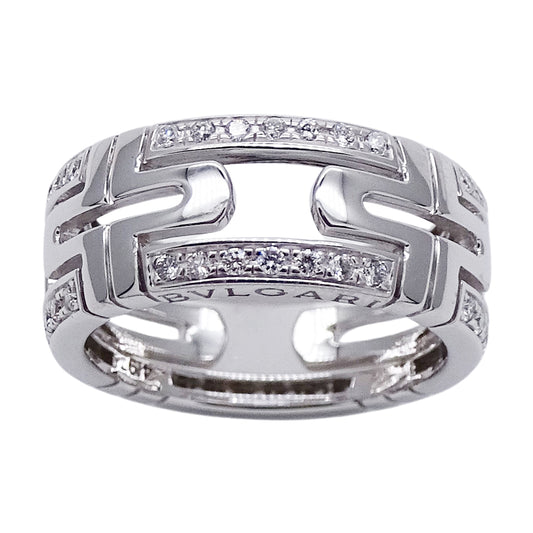 BVLGARI ブルガリ パレンテシ リング 指輪 750WG ホワイトゴールド #49 約9号 レディース メンズ 磨き済み【中古】