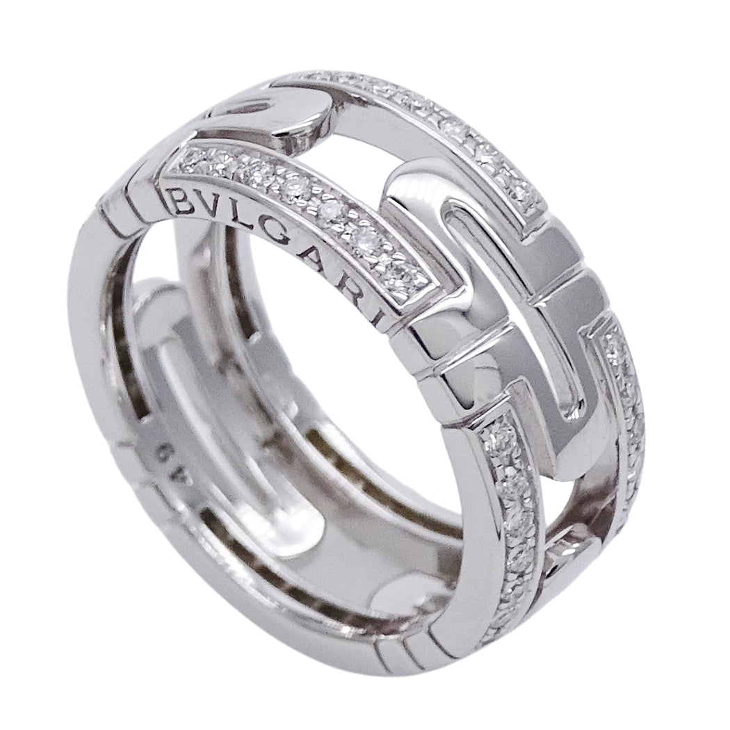 BVLGARI ブルガリ パレンテシ リング 指輪 750WG ホワイトゴールド #49 約9号 レディース メンズ 磨き済み【中古】