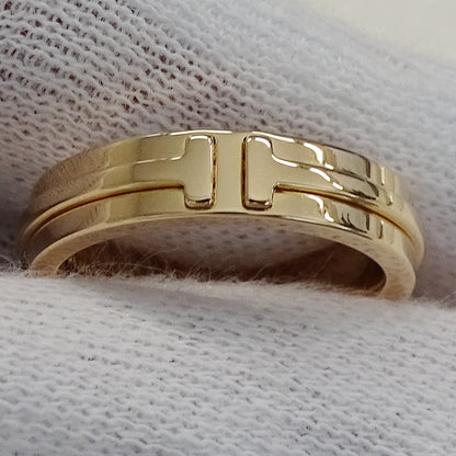 TIFFANY&Co. ティファニー Tナロー リング 指輪 750PG ピンクゴールド 約9号 レディース 磨き済み【中古】