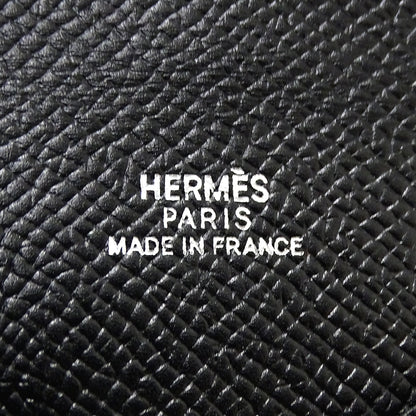 HERMES エルメス カルヴィ カードケース ブラック シルバー金具 ヴォーエプソン レディース メンズ □I刻印 【中古】