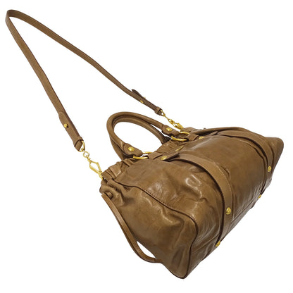 MIUMIU ミュウミュウ 2wayバッグ ブラウン RT0383 レザー レディース 【中古】